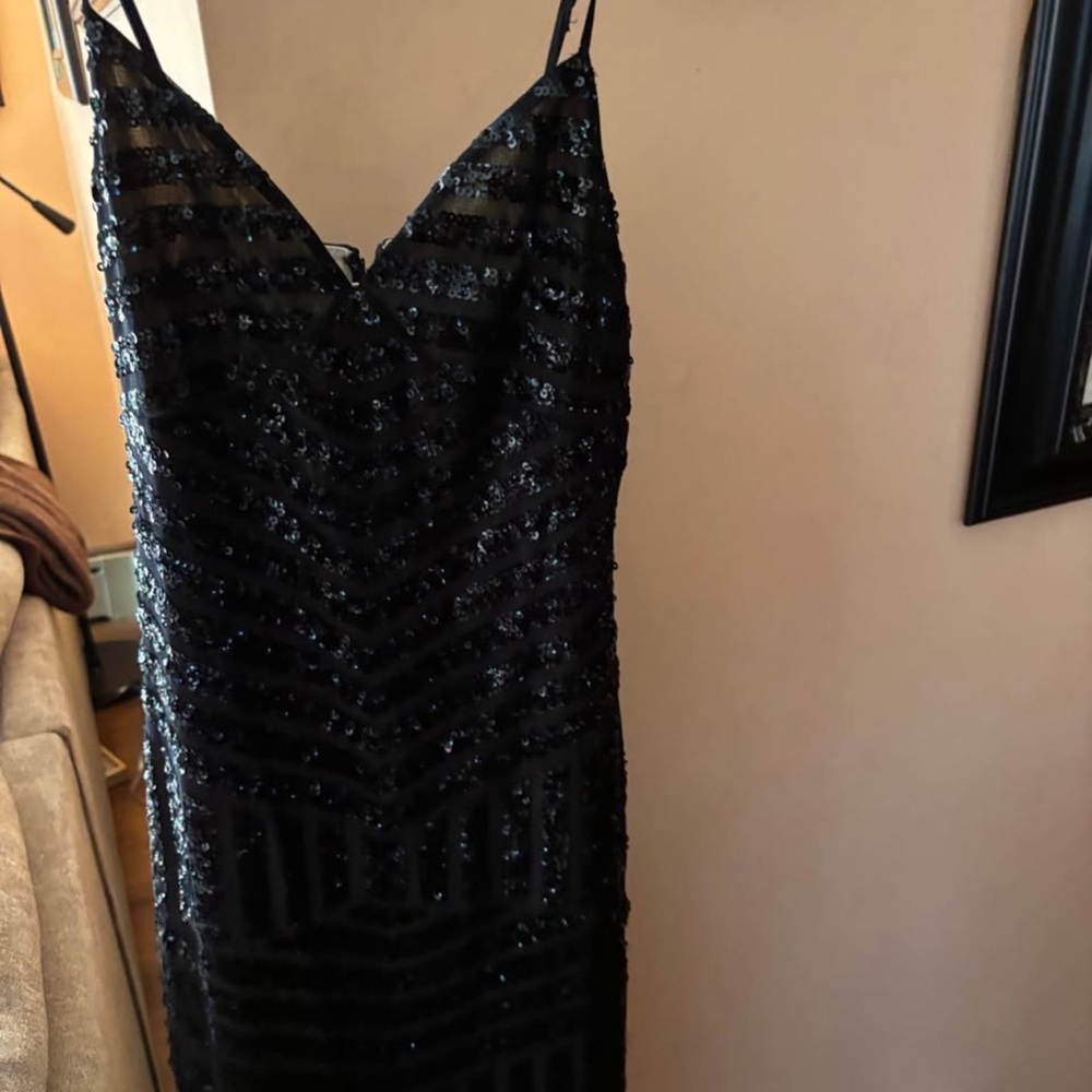 Elegant Black Sequin Dress